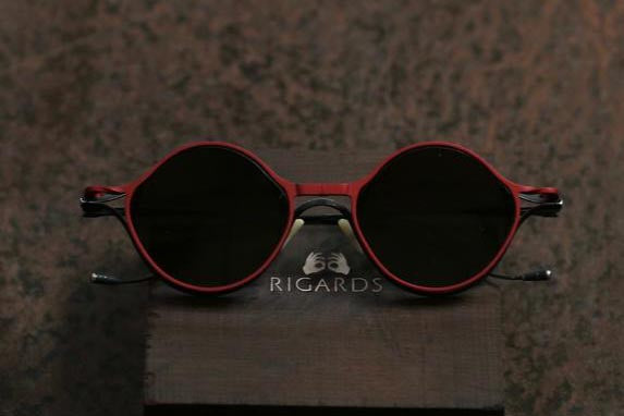 Rigards X The Viridi-Anne Collaboration Detachable Sunglasses RG1022TVA RG-RG1022TVA-HHH Black + Red/Gray Lenses